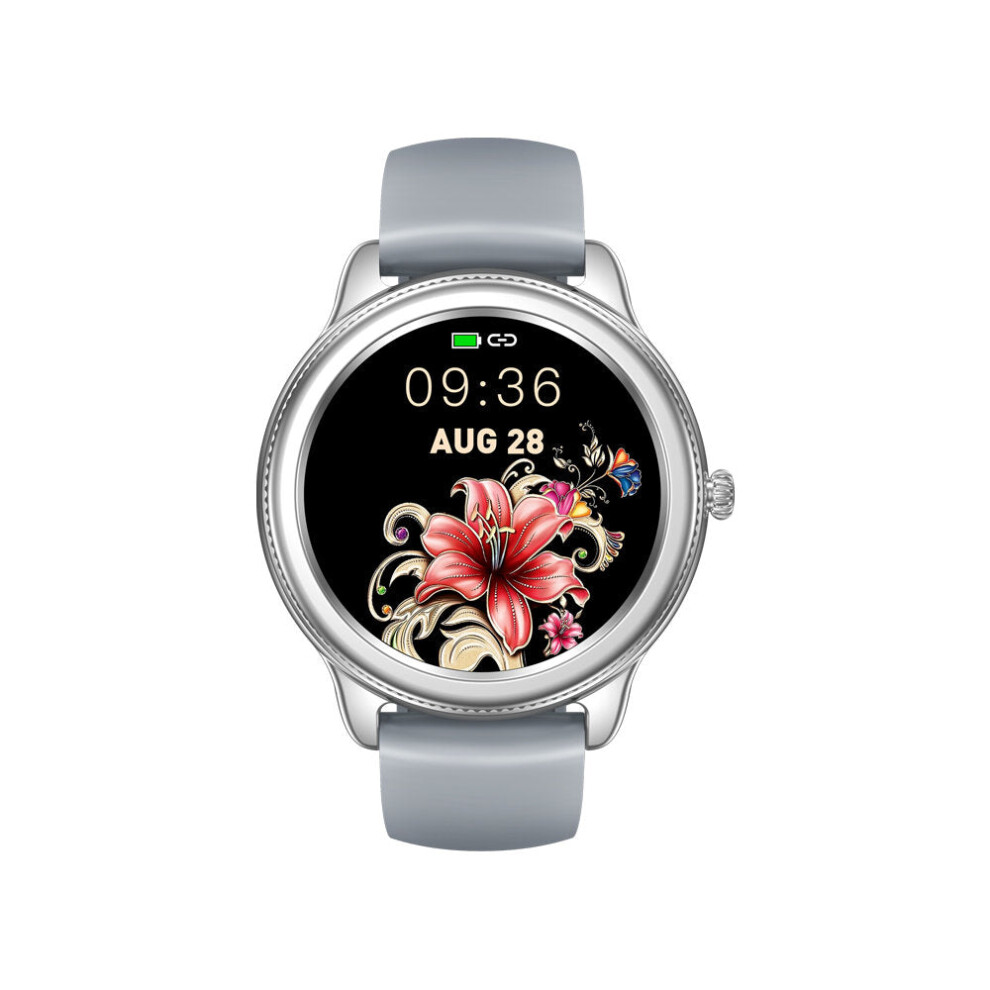 (Gray) 1.1 Inch Full Touch Screen Heart Rate Blood Pressure Spo2 Monitor 20+ Sports Modes 30 Days Standby Ip68 Waterproof Bt5.0 Female Smart Watch Gray 9495687794761