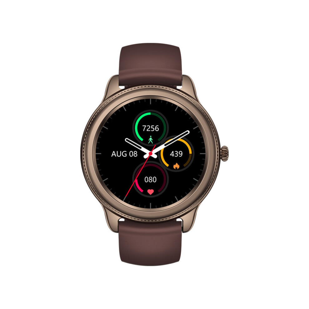 (Brown) 1.1 Inch Full Touch Screen Heart Rate Blood Pressure Spo2 Monitor 20+ Sports Modes 30 Days Standby Ip68 Waterproof Bt5.0 Female Smart Watch Brown 9495687794747
