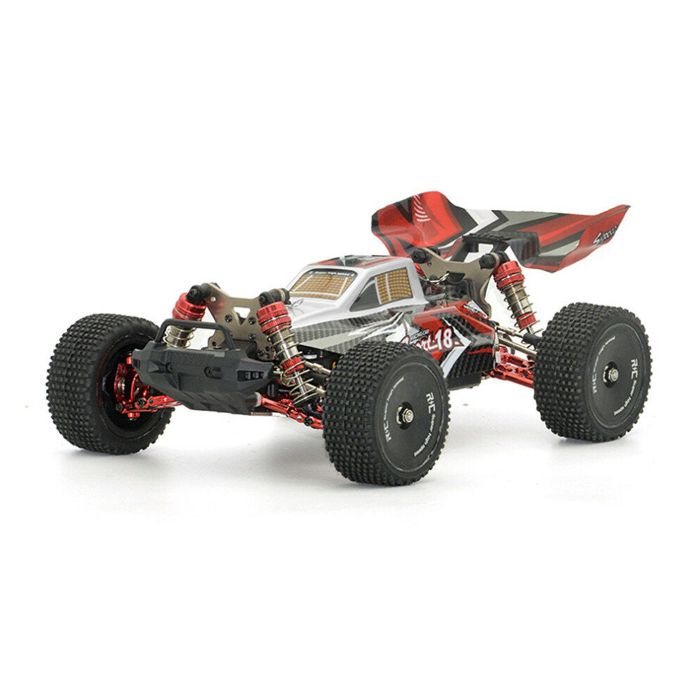 (Red, One Speed Tires) 1/14 2.4G 4WD 60km/h Brushless RC Car Full Proportional Upgraded Metal Vehicles Models