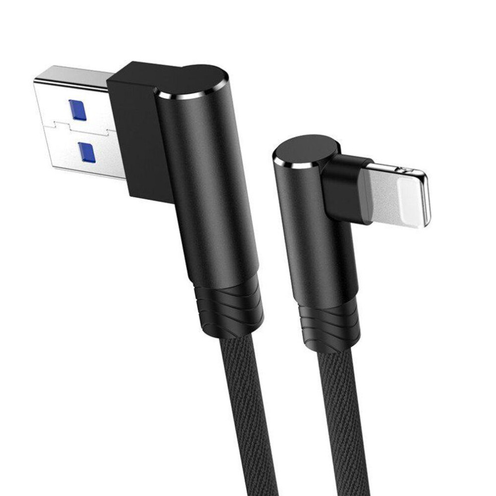 (black, 3m) 1 2 3 m 90 Degree USB Data Charger Cable For iPhone 11 12 13 14 PRO Xs Max Xr X 8 7 6 6S Plus 5 5S SE2020 iPad Cord Origin Mobile Phone Long Short