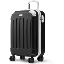 LUGG 20 Inch Skywander Lightweight Travel Cabin Bag 55x35x23cm, Black and White