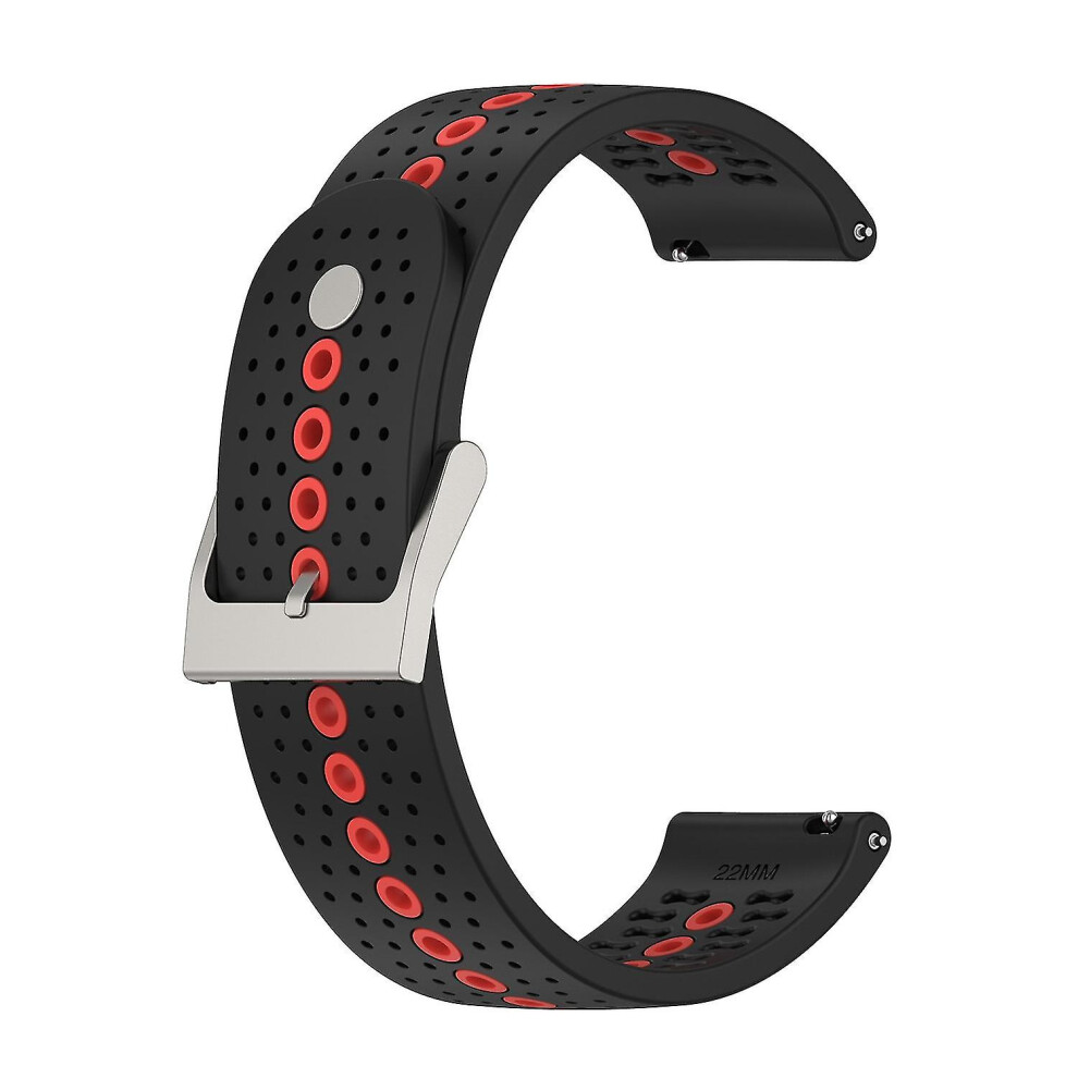 (Black Orange) Colorful Hole Silicone Strap For Suunto 9 Peak Orange,Black 8994440220543