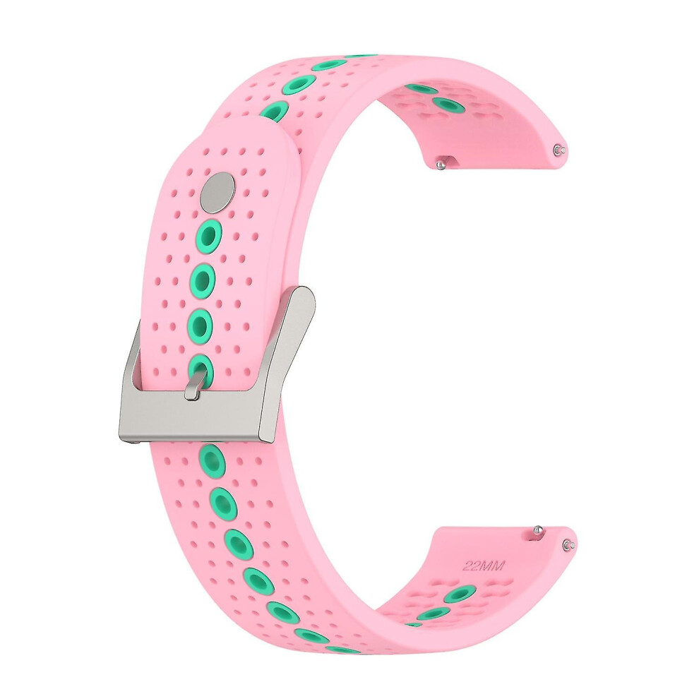 (Pink Mint Green) Colorful Hole Silicone Strap For Suunto 9 Peak Pink,Green 8994440220550