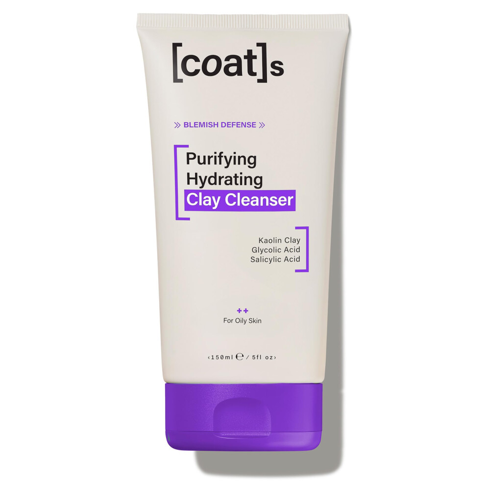 Coats Blemish Defense Purifying Hydrating Clay Cleanser For Oily, Blemish-Prone Skin Â With Kaolin Clay, Glycolic Acid & Salicylic Acid To