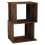 URBN Living (Rustic Brown, 40cm) 2 Tier Modern Bookcase Irregular Storage Shelf Wooden Shelving Unit Display Organiser 4