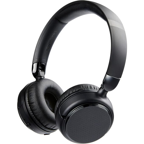 Amazon Amazon Basics Bluetooth Wireless On Ear Headphones, 35 Hour Playtime, Black