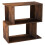 URBN Living (Rustic Brown, 60cm) 2 Tier Modern Bookcase Irregular Storage Shelf Wooden Shelving Unit Display Organiser 3