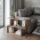 URBN Living (Rustic Brown, 80cm) 2 Tier Modern Bookcase Irregular Storage Shelf Wooden Shelving Unit Display Organiser 1