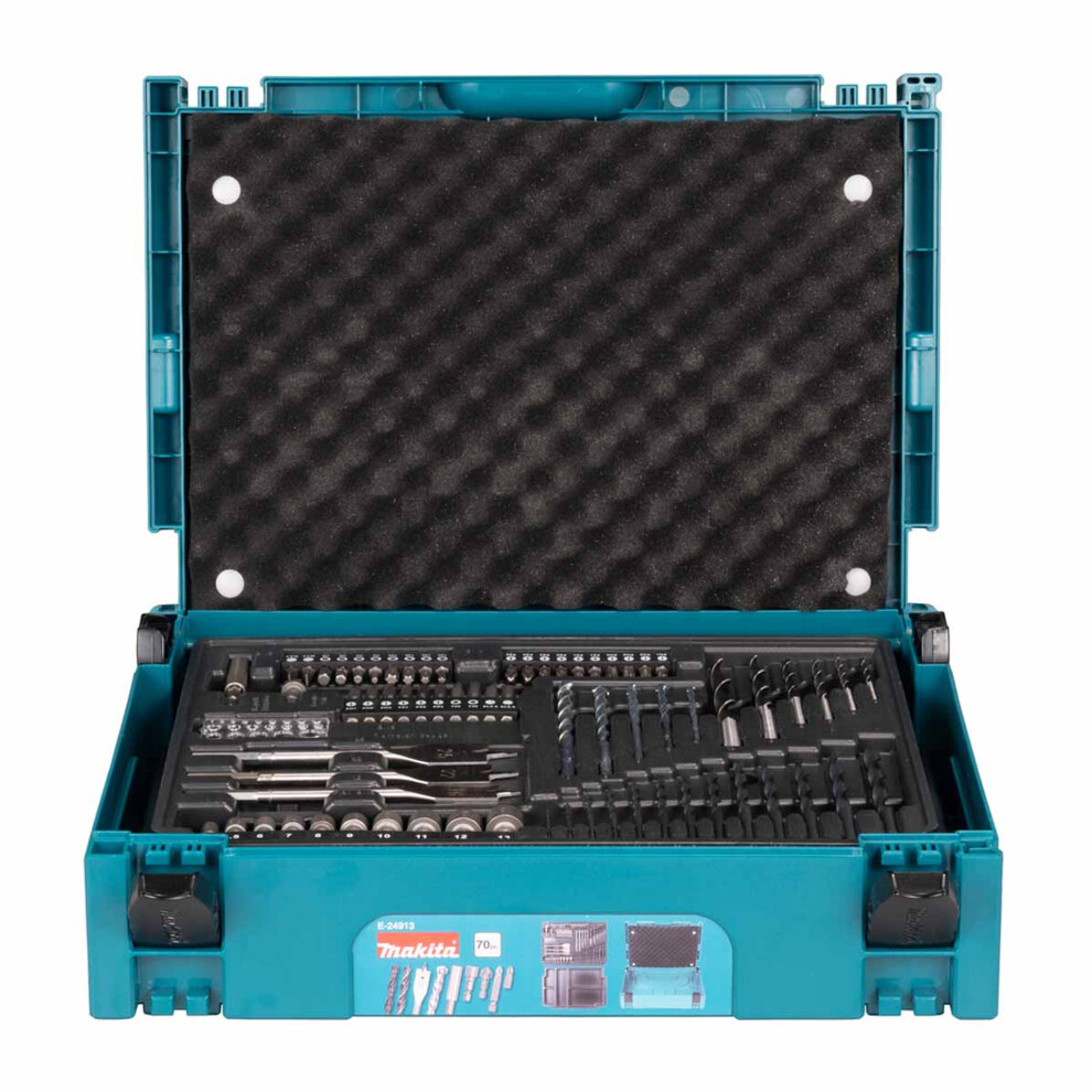 Makita Makpac 70 piece Screwing and Piercing Tip Set - E-24913