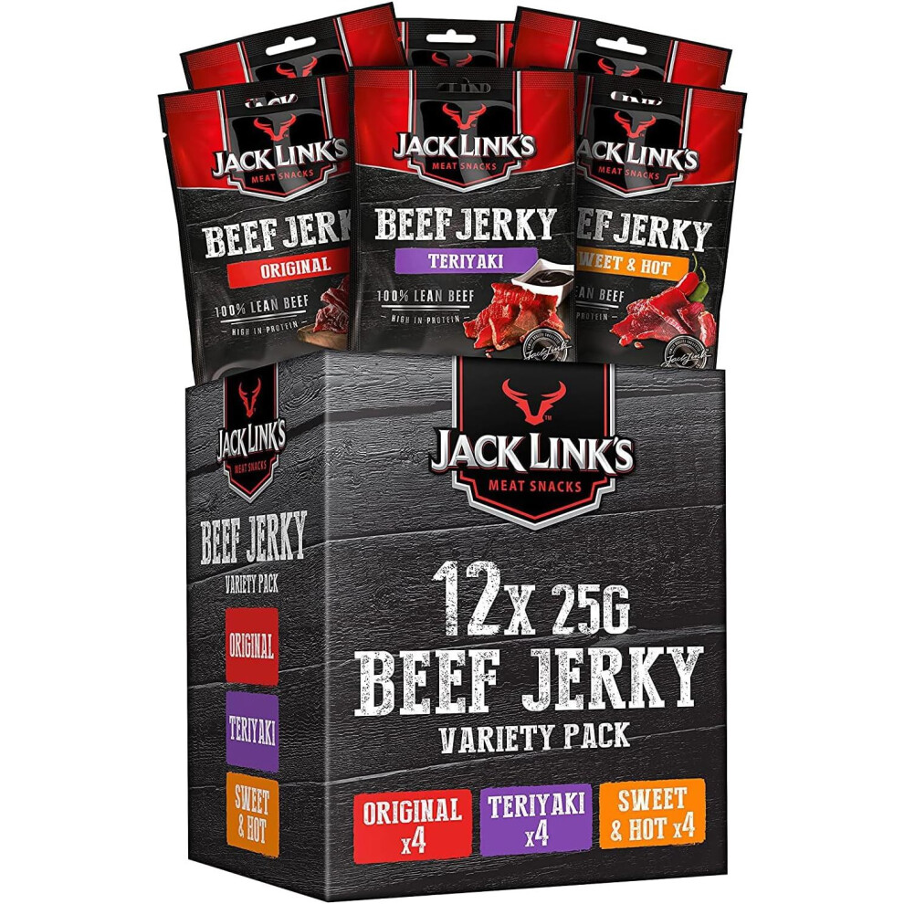 Jack Link's Protein Snacks Beef Jerky Mixed 25G - Pack Of 12