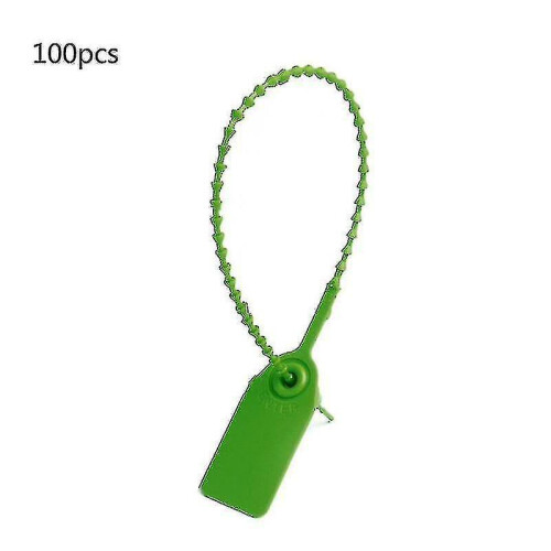 (yellow) 100pcs Disposable Plastic Pull-tite Security Seals Signage Numbered Self Locks N58a