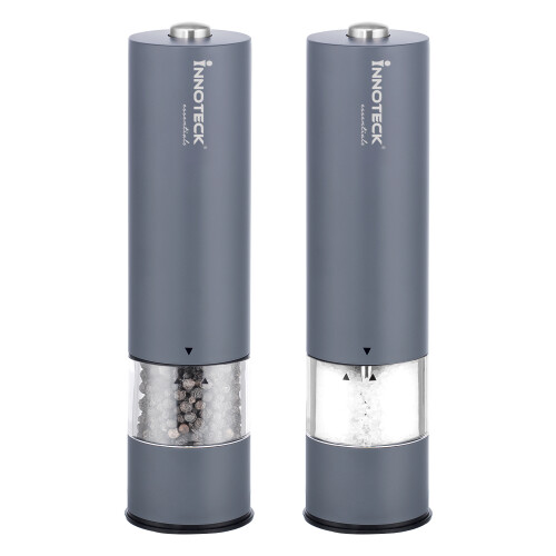 (Grey) Innoteck Electric Salt and Pepper Mill Set
