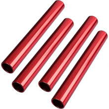 (red) Track Field Aluminum Relay Batons, Race Equipments For Running Race Team, Corrosion Resistant High Strength Smooth Surface