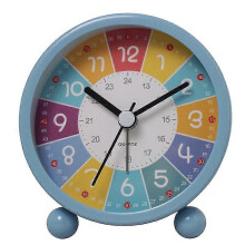 (blue) Learning Clock For Kids - Telling Time Teaching Clock - Kids Wall Clocks For Bedrooms - Kids Room Wall Decor