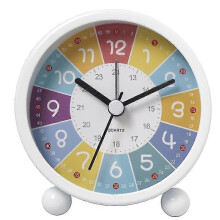 (White) Learning Clock For Kids - Telling Time Teaching Clock - Kids Wall Clocks For Bedrooms - Kids Room Wall Decor