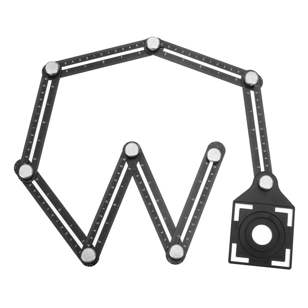 (8 folding) Universal Locator Angularizer Ruler Multi Angle Measurement Rule Foldable Tools Alloy