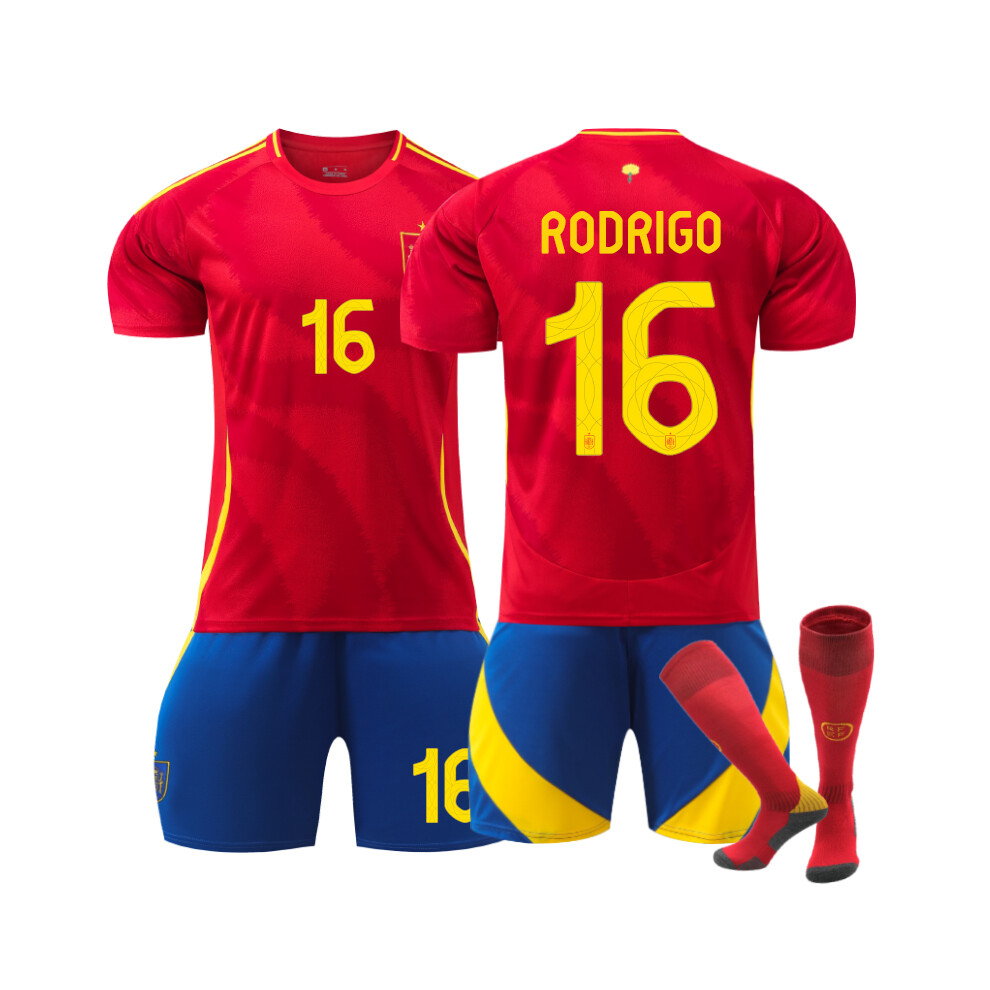 (28(150-160CM)) Customizable 2425 Spain Home RO_DRIGO #16 Sport Clothing With Socks