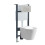 NES Home Nes Home White Modern Round WH Toilet Top/Front Frame & Round Button Flush Plate 1