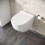 NES Home Nes Home White Modern Round WH Toilet Top/Front Frame & Round Button Flush Plate 3