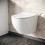 NES Home Nes Home White Modern Round WH Toilet Top/Front Frame & Round Button Flush Plate 2