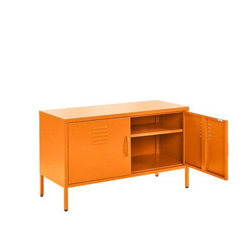 Meuble TV en métal orange Buffet bas rétro Buffet rétro 100cm 2