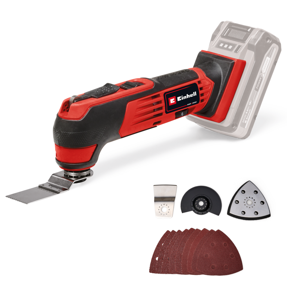 Einhell PXC Cordless Multi Tool 18V With Accessories TE-MG 18/1 Li - Body Only