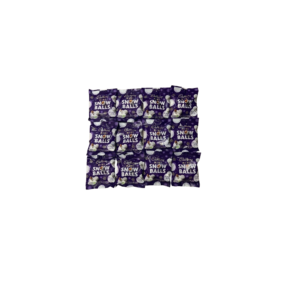 Cadbury Chocolate Mini SnowBalls Bag 80G X 12