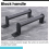 2Pcs Black Carbon Steel Sliding Barn Door Pull Handle 6