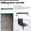 2Pcs Black Carbon Steel Sliding Barn Door Pull Handle 7