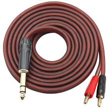 6.35mm 1/4 TRS to Banana Plug Speaker Cable, 6.35mm 3 Pole Speaker