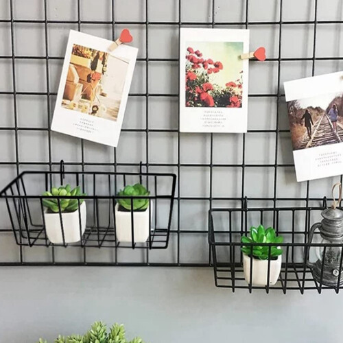 3 Pcs Wall Grid Panel Wire Basket,for Cabinet & Pantry Organization 2