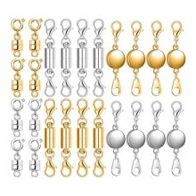 24 Pcs 3 Styles Magnetic Necklace Clasps Closures, for Jewelry Making