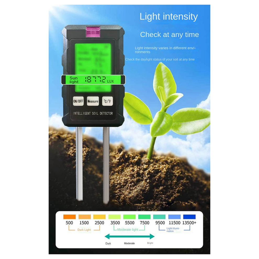 6 In 1 Soil PH Meter Tester Soil Tester PH Moisture Meter