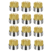 12PCS Flower Frog, Kenzan Pin Frog Round Brass Flower Holder,