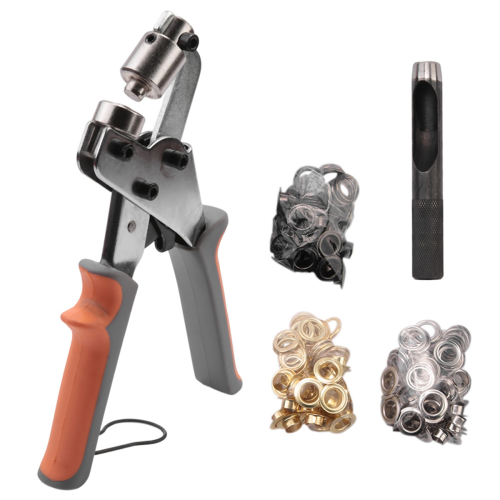Grommet Tool Kit Manual Machine Press Handheld Plier Metal Grommet 1