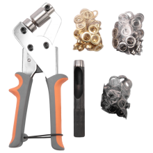 Grommet Tool Kit Manual Machine Press Handheld Plier Metal Grommet