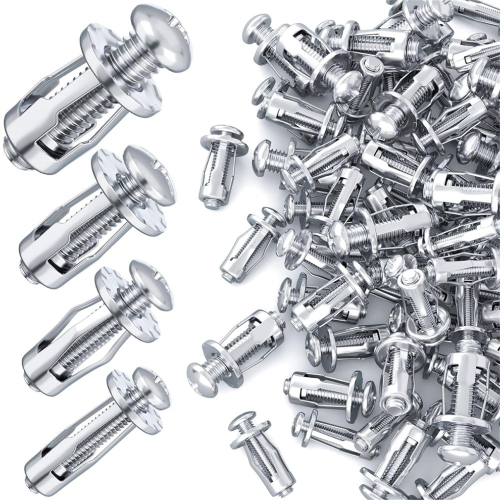 40Pcs M 4 M5 M6 M8 Petal Nuts,Expansion Screw Jack Nut,Silver 4853816451322