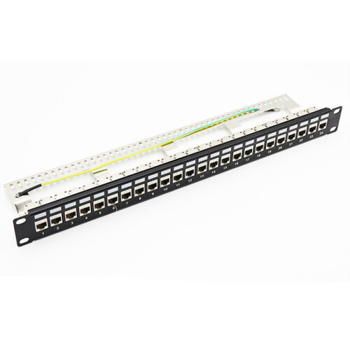 Painel de Patch Cat7 24Port CAT7/CAT6A Painel de Patch 1U 19 Polegadas 1