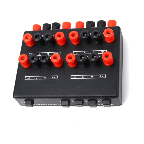 2-IN-4-OUT Audio Selector Amplifier Switcher Box Speaker SP-24B 1