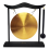 Mini Desktop Gong Instrument Cymbals Gong com Mallet para Home Deco-A 1