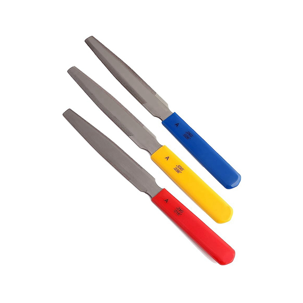 Lima Per Capotasto Per Chitarra, Set Di Lime Per Scanalature Dei Capotasti, Lima A Filo A Doppio Taglio