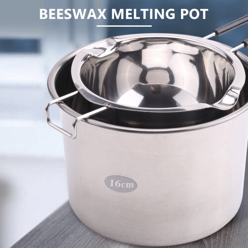 2-Pack Stainless Steel Double Boiler, Heat- Handle 2