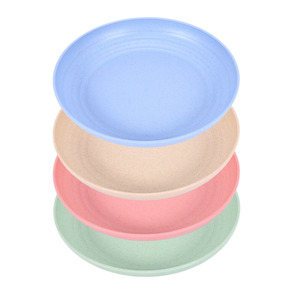 4 Pezzi 10 Pollici Piatti Da Portata In Paglia Di Grano - Piatti Da Portata In Plastica