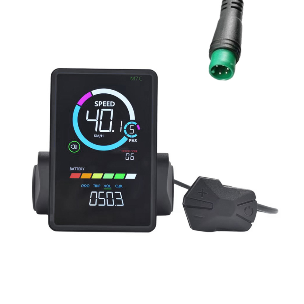 M7C-2 E-Bike LCD Display Meter 24/36/48/60V for Mountain E-Bike 5PIN
