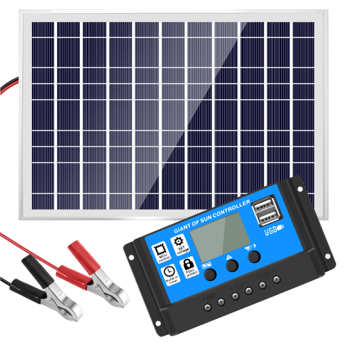 30W 12V Solar Panel Battery Charger+40A Controller for RV Car Boat 2