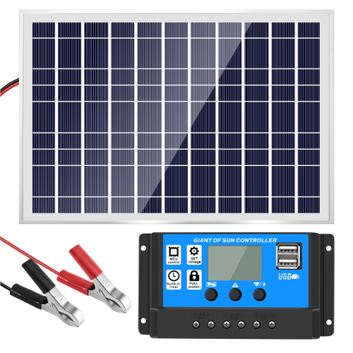 30W 12V Solar Panel Battery Charger+40A Controller for RV Car Boat 1