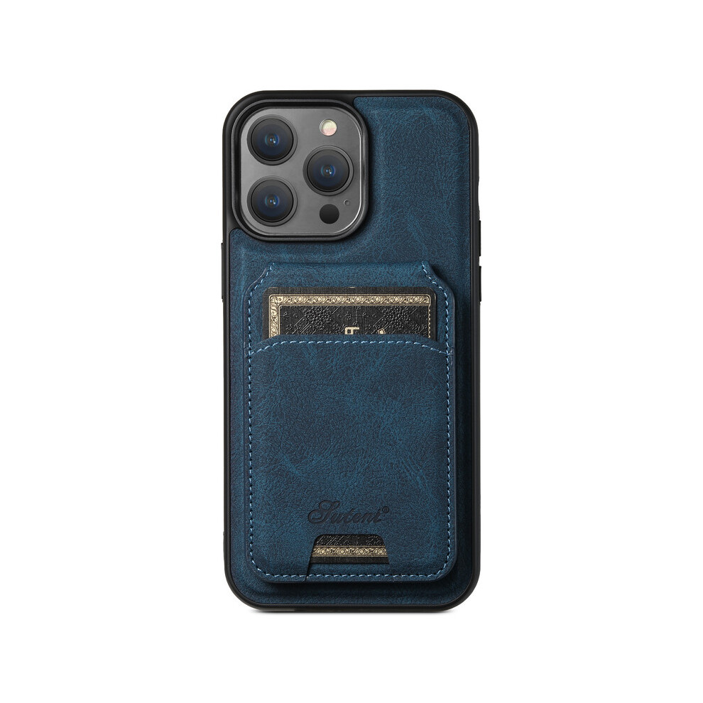 For Samsung S22 Mobile Phone Case Magnetic Card Holder 2 In 1 - Blue 704090231602
