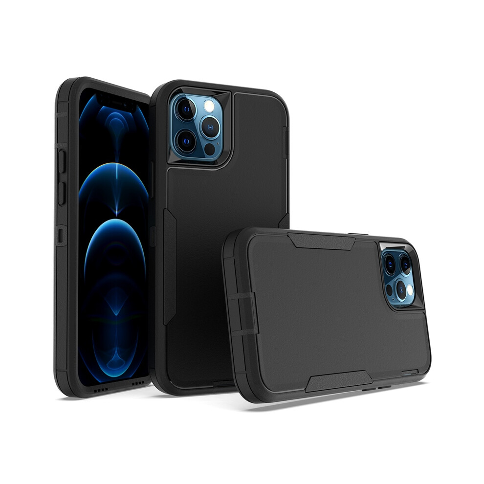 Case For Iphone 15 Pro Shockproof Matte Phone Bumper Hybrid Protective Cover - Black 704090231824