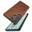 Suitable for Samsung S25 drop-proof mobile phone case retro leather - Brown 1