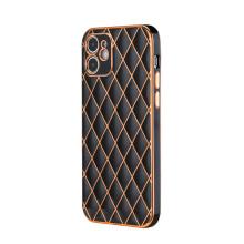 For iPhone11 Lambskin Phone Case - Black